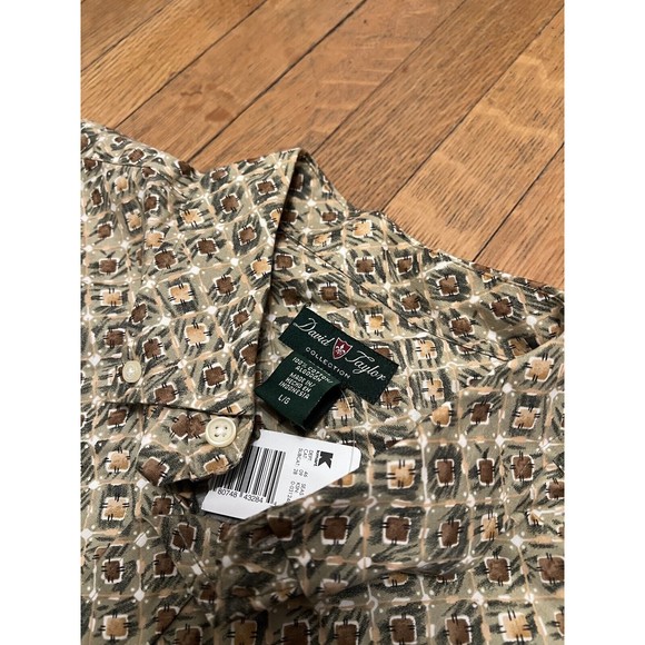 NWT David Taylor Collection Geometric Design Button-up shirt Mens L - Picture 3 of 3